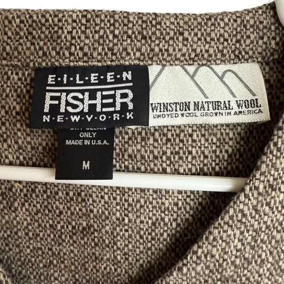 Vtg 80's Eileen Fisher Winston Wool Jacket Sz M Quiet Luxury Retro - Picture 2 of 6